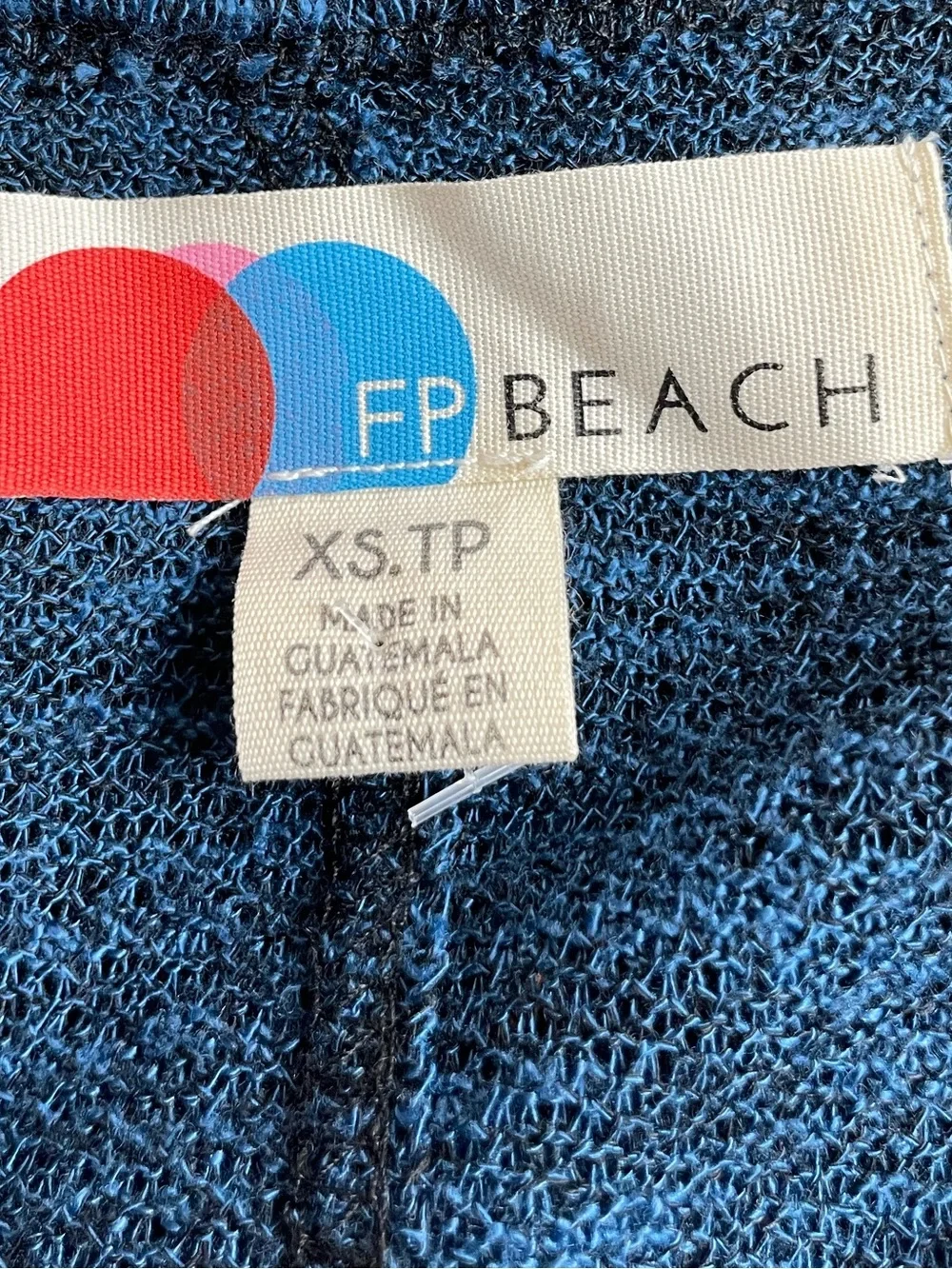 FP Beach Casual Scoop Neck Relaxed Top in Heather Teal size XS